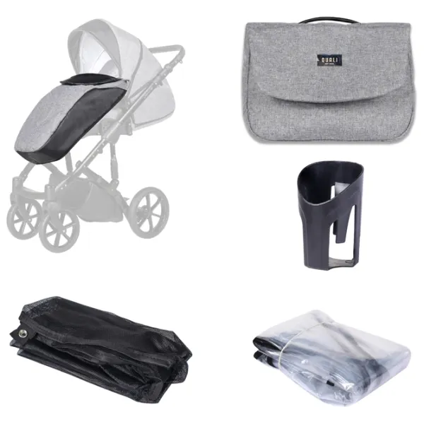 Cărucior pentru copil Quali Apollo 2 in 1 A18/ Light Gray photo 4