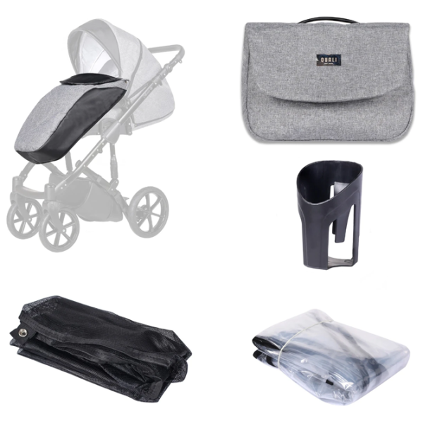 Cărucior pentru copil Quali Apollo 2 in 1 A18/ Light Gray photo 4