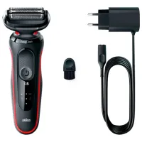 Aparat de ras electric Braun 51-R1000s Red Black photo 3