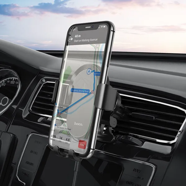 Încărcător auto Hoco CA105 Wireless Charger 2 A/ Black photo 5