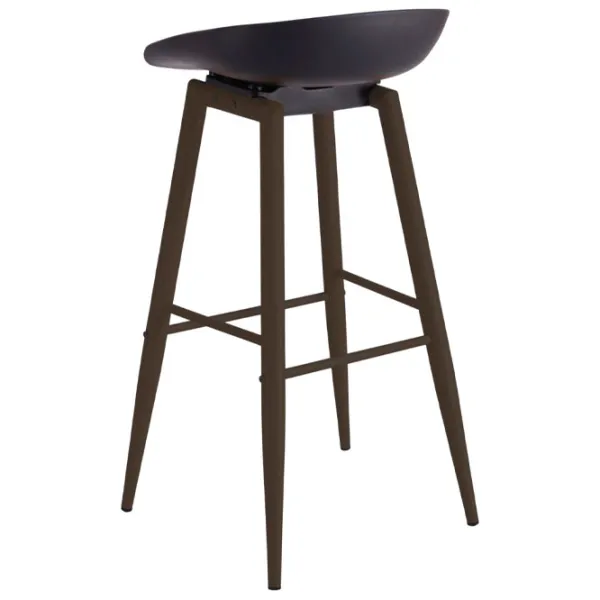 Scaun de bar DecoPrim Hector Plastic/ Metal/ Black photo 2 Scaun de bar DecoPrim Hector Plastic/ Metal/ Black photo 2