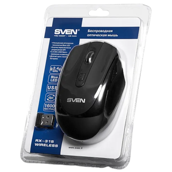 Mouse Sven RX-315 USB/ Black photo 6