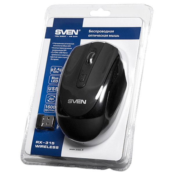 Mouse Sven RX-315 USB/ Black photo 6
