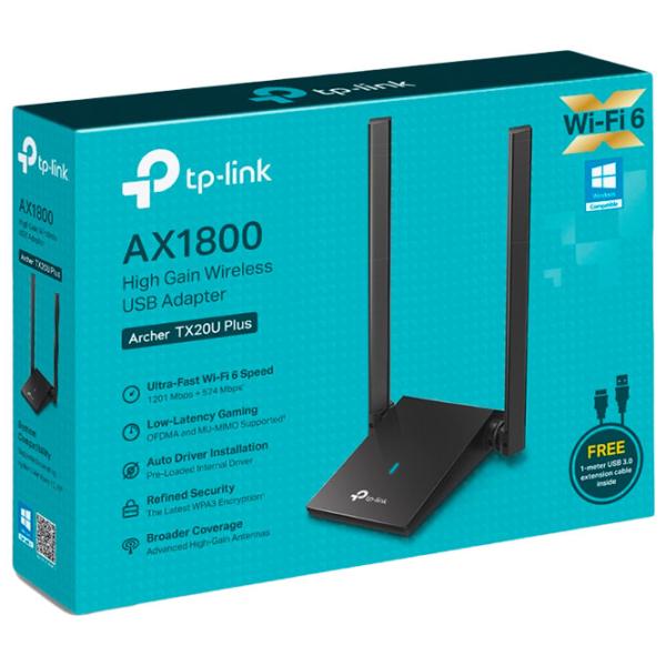 Сетевой адаптер TP-Link Archer TX20U Plus Wi-Fi/ Черный photo 5