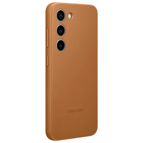 Husă pentru smartphone Samsung Galaxy S23 Samsung/ Back/ Piele/ Camel Brown photo 3 Husă pentru smartphone Samsung Galaxy S23 Samsung/ Back/ Piele/ Camel Brown photo 3
