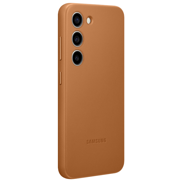 Husă pentru smartphone Samsung Galaxy S23 Samsung/ Back/ Piele/ Camel Brown photo 3 Husă pentru smartphone Samsung Galaxy S23 Samsung/ Back/ Piele/ Camel Brown photo 3