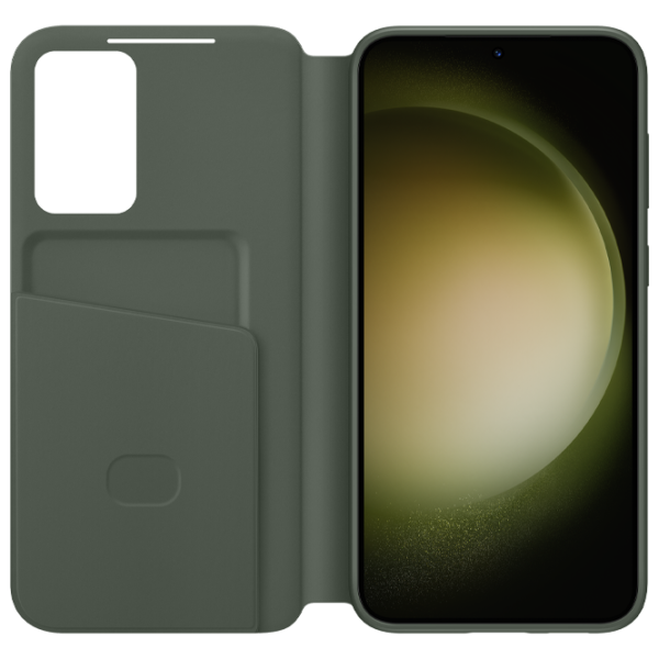 Чехол для смартфона Samsung Galaxy S23 Plus Samsung/ Flip Cover View/ PU/ Khaki Зелёный photo 2