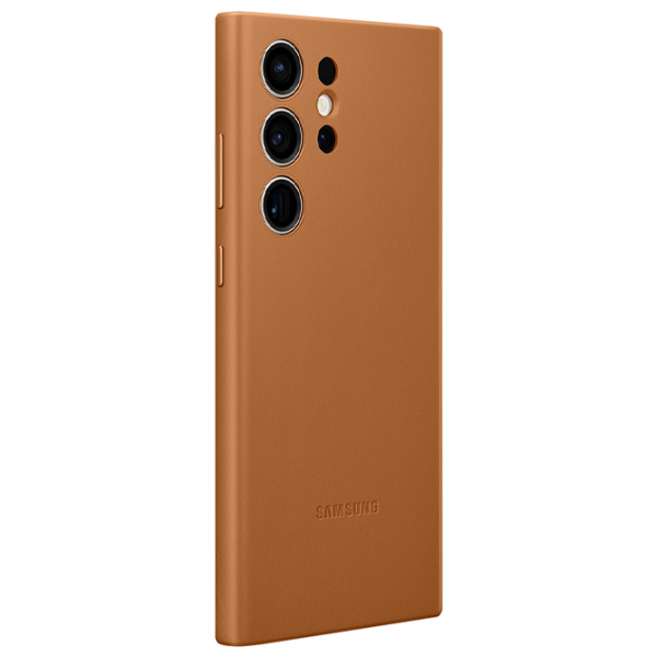 Husă pentru smartphone Samsung Galaxy S23 Ultra Samsung/ Back/ Piele/ Camel Brown photo 3