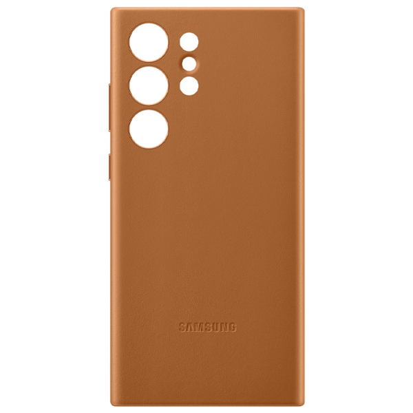 Husă pentru smartphone Samsung Galaxy S23 Ultra Samsung/ Back/ Piele/ Camel Brown photo 4