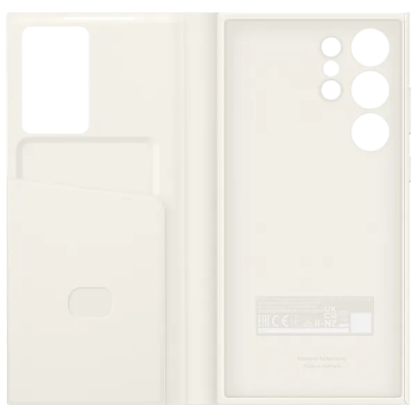 Чехол для смартфона Samsung Galaxy S23 Ultra Samsung/ Flip Cover View/ PU/ Cream Белый photo 2