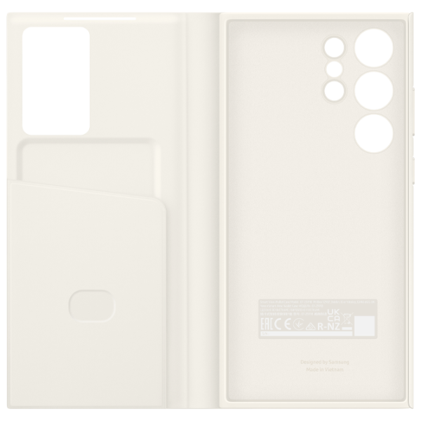 Чехол для смартфона Samsung Galaxy S23 Ultra Samsung/ Flip Cover View/ PU/ Cream Белый photo 2