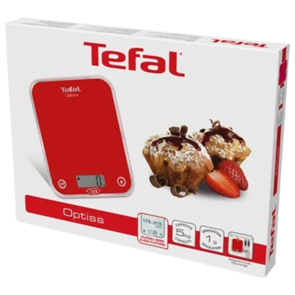 Кухонные весы Tefal BC5003V2 Красный photo 4