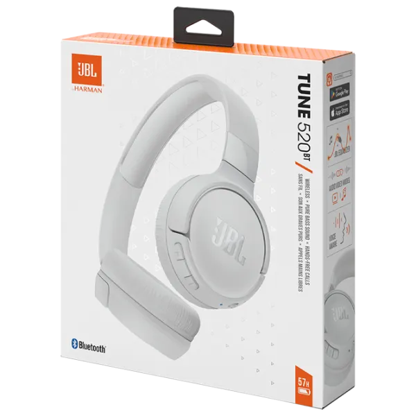 Căști JBL Tune 520BT White Fără fir/ Personal photo 2