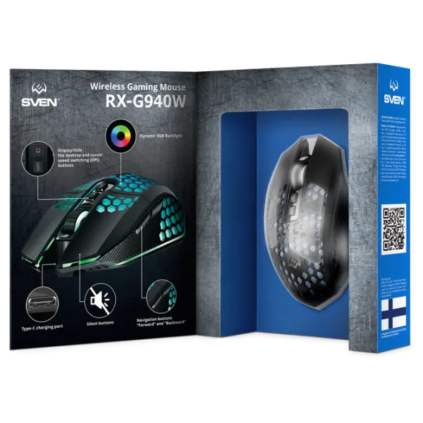 Мышь Sven RX-G940W USB/ Черный photo 13