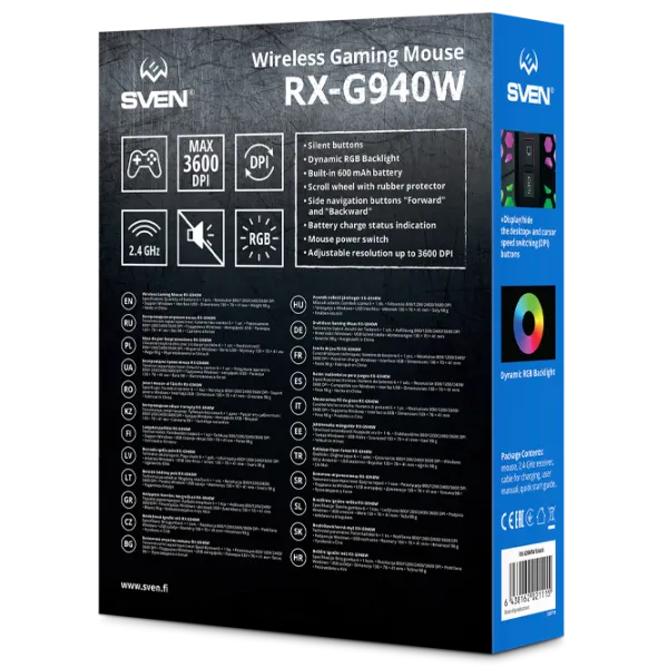 Мышь Sven RX-G940W USB/ Черный photo 15