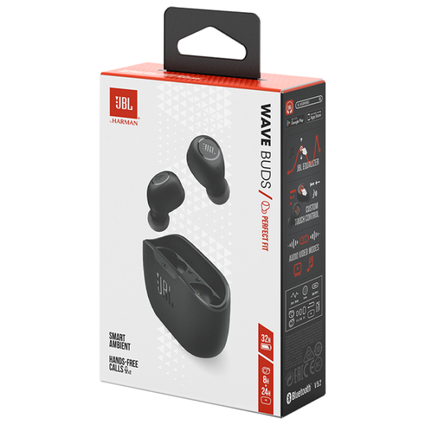Наушники JBL Wave Buds Черный Беспроводные/ Персональный photo 10 Наушники JBL Wave Buds Черный Беспроводные/ Персональный photo 10