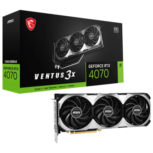Placă video MSI GeForce RTX 4070 VENTUS 3X OC PCI Express x16 4.0 / 12 GB photo 5 Placă video MSI GeForce RTX 4070 VENTUS 3X OC PCI Express x16 4.0 / 12 GB photo 5