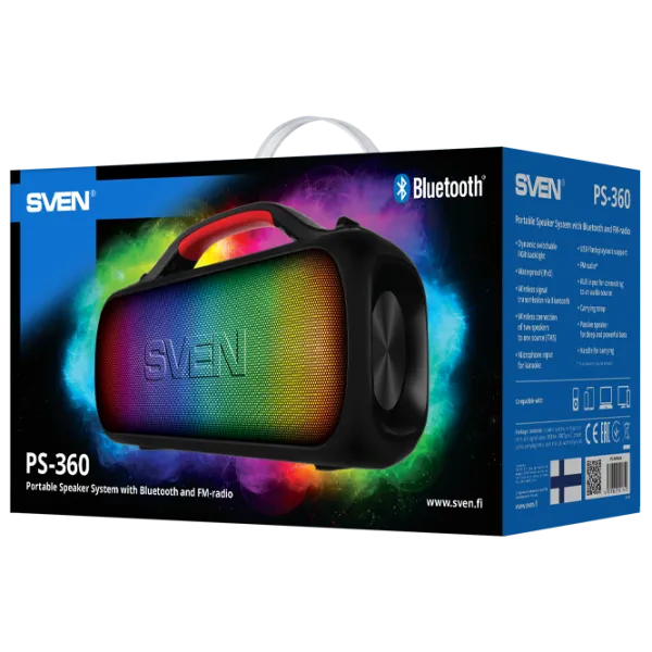 Boxă portabilă Sven PS-360 24 W/ Black photo 6