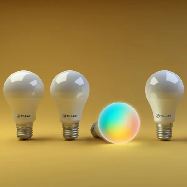 Bec inteligent LED Tellur Bulb TLL331011 E27/ 10 W/ 3000 K/ 1000lm/ RGB photo 3