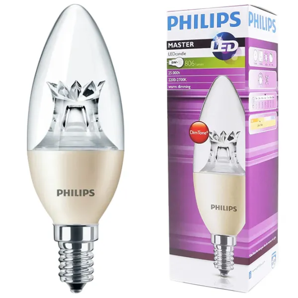 Лампочка светодиодная Philips Candle 929001211702 E14/ 8 Вт/ 2700 K/ 806лм/ White photo 3