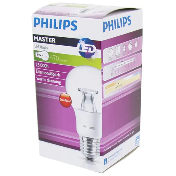 Лампочка светодиодная Philips MASTER 57777600 E27/ 6 Вт/ 2700 K/ 470лм/ White photo 2