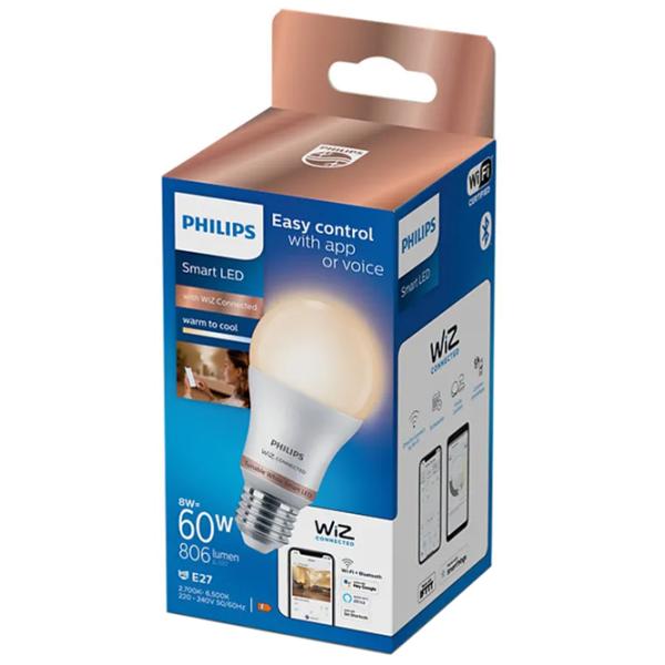 Умная лампочка светодиодная Philips A60 929002383521 E27/ 8 Вт/ 6500 К/ 806лм/ RGB photo 2