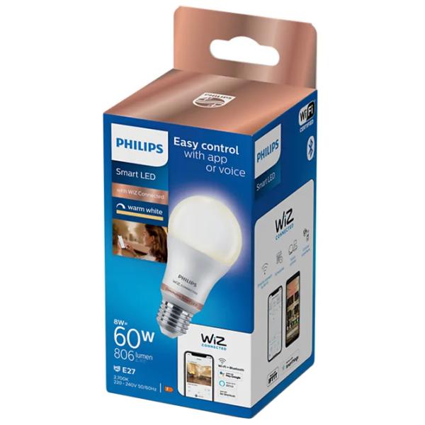 Умная лампочка светодиодная Philips A60 929002450221 E27/ 8 Вт/ 2700 K/ 806лм/ RGB photo 2