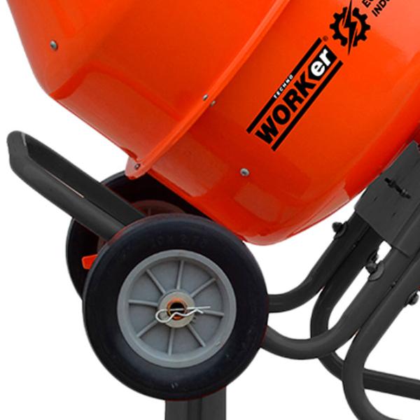 Бетономешалка Technoworker ECM180L 180 л 1200 Вт/ Оранжевый photo 5