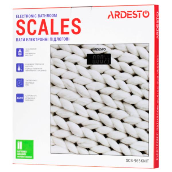 Cântar de podea Ardesto SCB-965KNIT 150 kg/ White photo 5