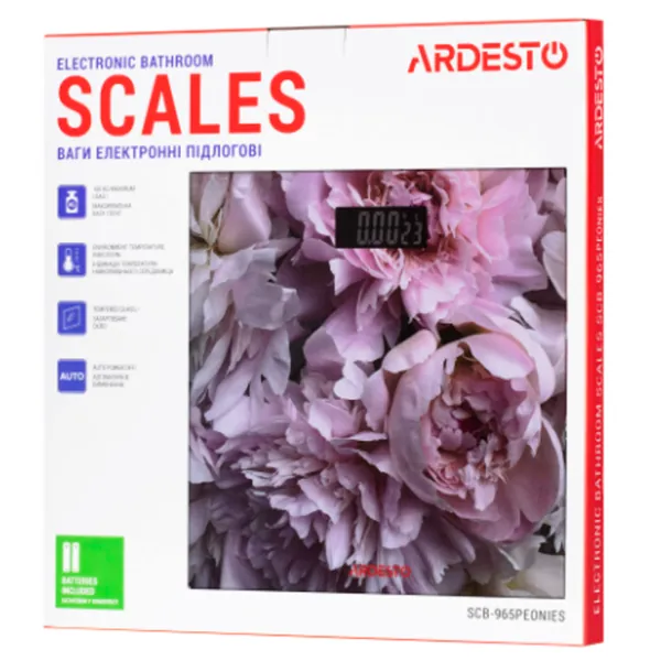 Cântar de podea Ardesto Peonies 150 kg/ Multicolor photo 5