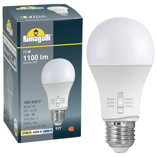 Bec LED Fumagalli H2LEDA60CCT E27/ 11 W/ 6500 K/ 1200lm/ White photo 2