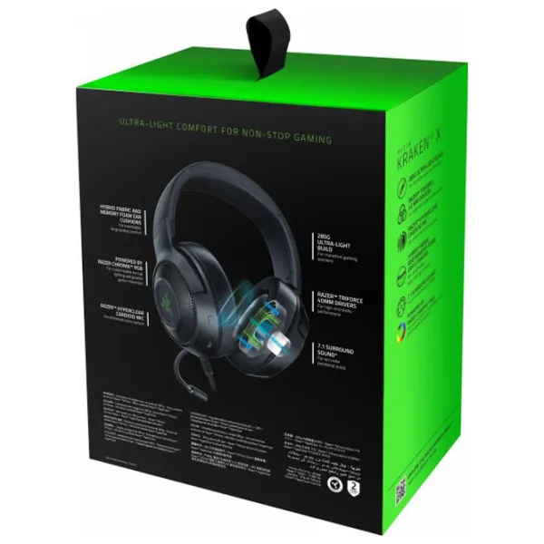 Наушники Razer Kraken V3 X Черный Проводная/ Игровой photo 6