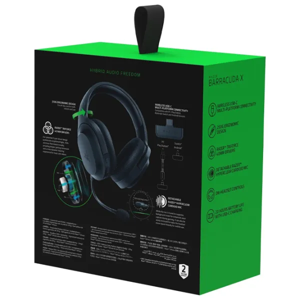Căști Razer Barracuda X Black Fără fir/ Gaming photo 7