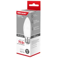 Лампочка светодиодная Rexant C37 604-026 E27/ 9.5 Вт/ 4000 K/ 903лм/ White photo 2