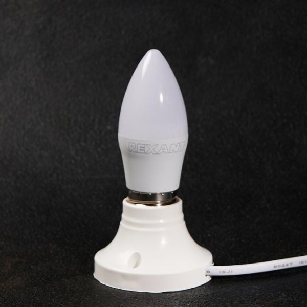 Лампочка светодиодная Rexant C37 604-030 E27/ 11.5 Вт/ 6500 К/ 1093лм/ White photo 4 Лампочка светодиодная Rexant C37 604-030 E27/ 11.5 Вт/ 6500 К/ 1093лм/ White photo 4