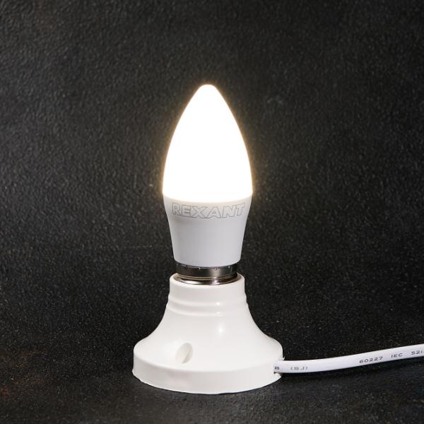 Лампочка светодиодная Rexant C37 604-030 E27/ 11.5 Вт/ 6500 К/ 1093лм/ White photo 5 Лампочка светодиодная Rexant C37 604-030 E27/ 11.5 Вт/ 6500 К/ 1093лм/ White photo 5