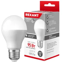 Лампочка светодиодная Rexant A60 604-204-3 E27/ 11.5 Вт/ 4000 K/ 1093лм/ White photo 3
