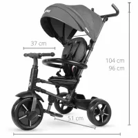 Triciclu Qplay Rito Star 20 kg/ Black photo 9