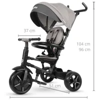 Triciclu Qplay Rito Star 20 kg/ Gray photo 9