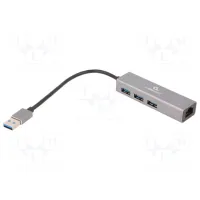 Adaptor de rețea Cablexpert A-AMU3-LAN-01 LAN/ Gray photo 2