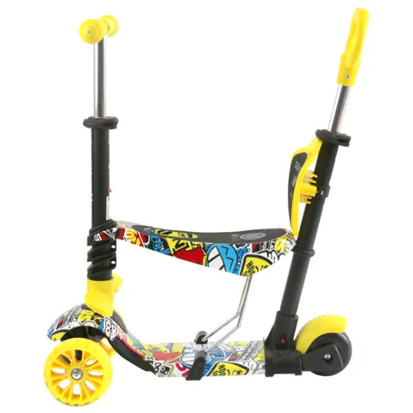 Детский трёхколёсный самокат Lorelli Draxter Plus (10390140019) 20 кг/ Желтый photo 3