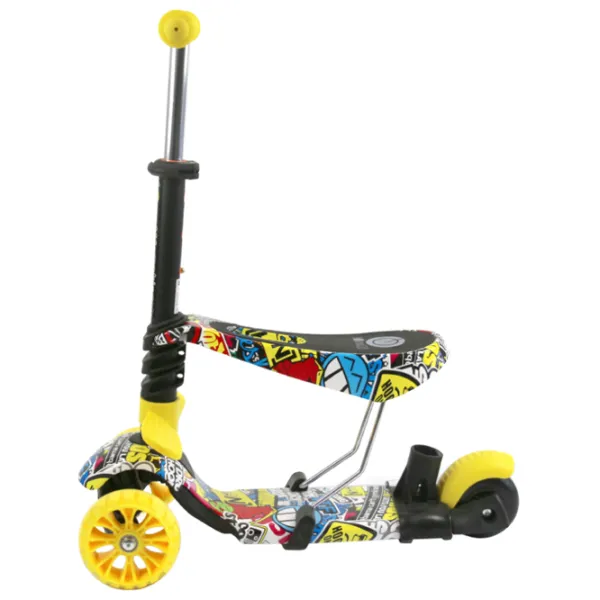 Детский трёхколёсный самокат Lorelli Draxter Plus (10390140019) 20 кг/ Желтый photo 4