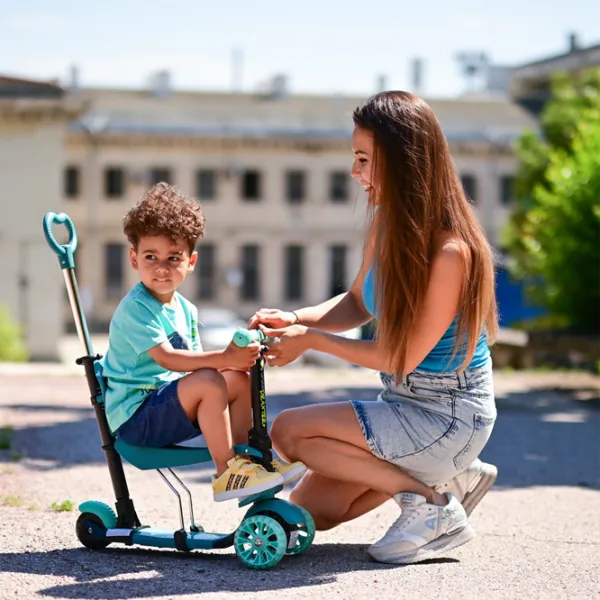Trotinetă pentru copii cu trei roți Lorelli Draxter Plus (10390140020) 20 kg/ Mint photo 6