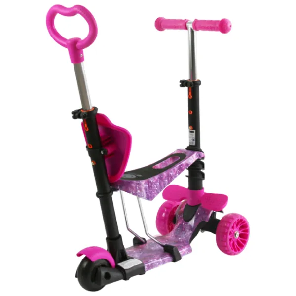 Trotinetă pentru copii cu trei roți Lorelli Draxter Plus (10390140021) 20 kg/ Pink photo 2