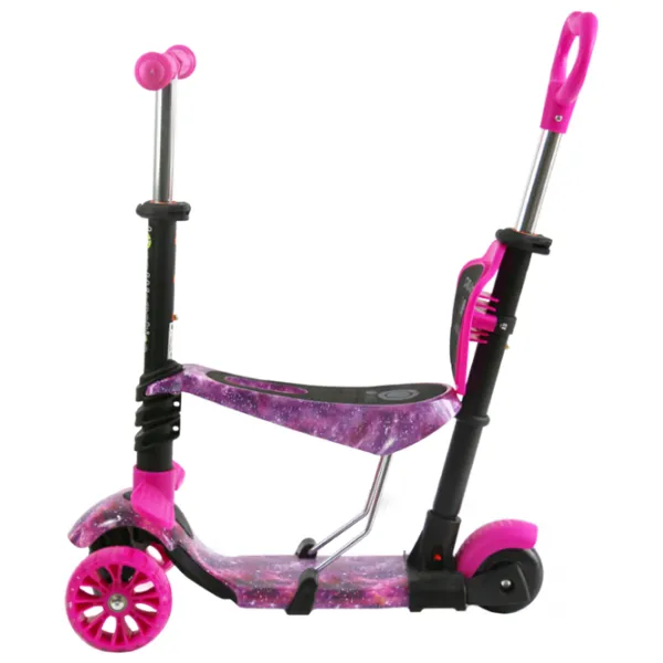 Trotinetă pentru copii cu trei roți Lorelli Draxter Plus (10390140021) 20 kg/ Pink photo 3