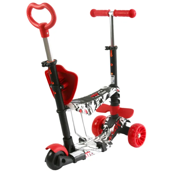Trotinetă pentru copii cu trei roți Lorelli Draxter Plus (10390140022) 20 kg/ Black photo 2
