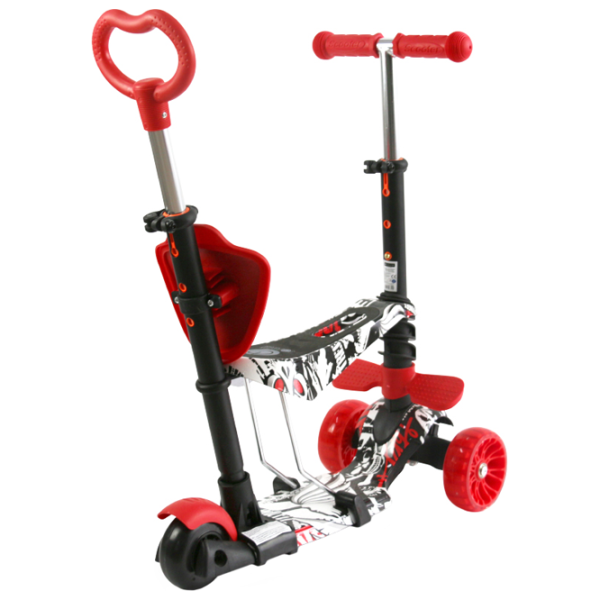 Trotinetă pentru copii cu trei roți Lorelli Draxter Plus (10390140022) 20 kg/ Black photo 2