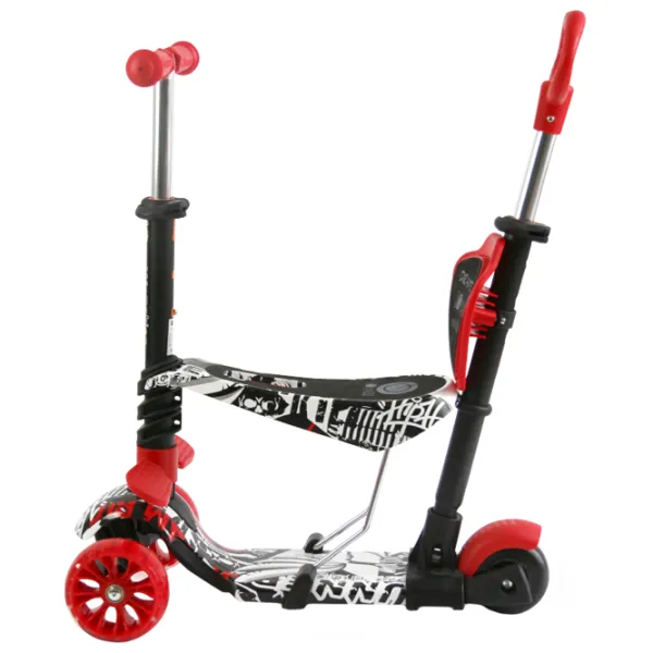 Trotinetă pentru copii cu trei roți Lorelli Draxter Plus (10390140022) 20 kg/ Black photo 3