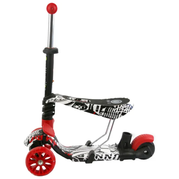 Trotinetă pentru copii cu trei roți Lorelli Draxter Plus (10390140022) 20 kg/ Black photo 4