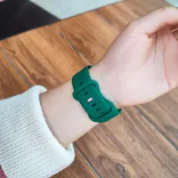 Curelușă Apple Watch WA15 Flexible series 8-character buckle solid color silicone strap Silicon/
38, 40, 41 mm / Green Pine photo 2